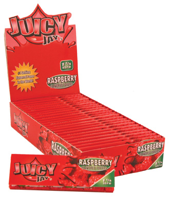 Juicy Jay's ochucené krátké papírky, Raspberry, 32ks v balení | box 24ks